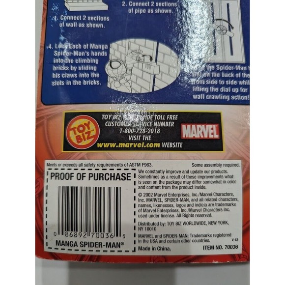 SPIDER-MAN Classics MANGA SPIDER-MAN WALL CRAWLING 2002 ToyBiz Marvel Legends - Picture 6 of 11